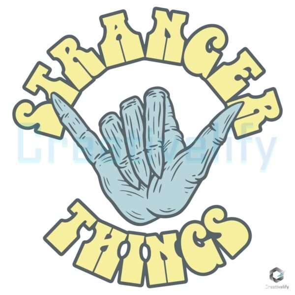 Stranger Things Skull Hands SVG