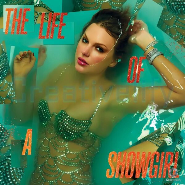 Taylor Swift The Life Of A Showgirl Album Cover Graphic PNG