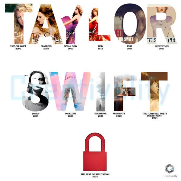 Taylor Swift The Rest Of A Reputation Album Era Collage PNG