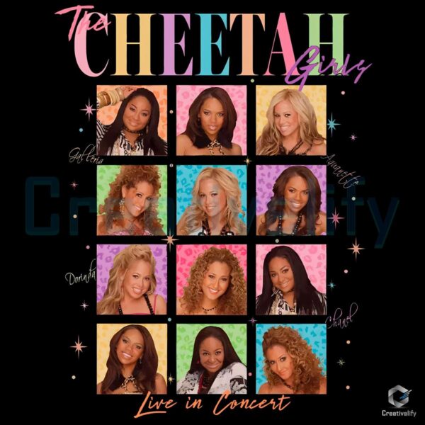 The Cheetah Girls Retro Pop Concert Collage PNG