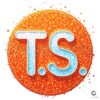 The Life Of A Showgirl Ts Glitter Orange Circle Logo PNG