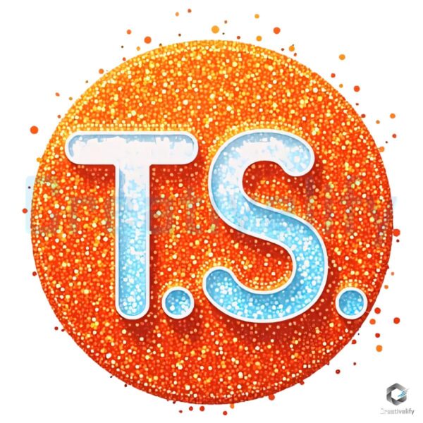 The Life Of A Showgirl Ts Glitter Orange Circle Logo PNG