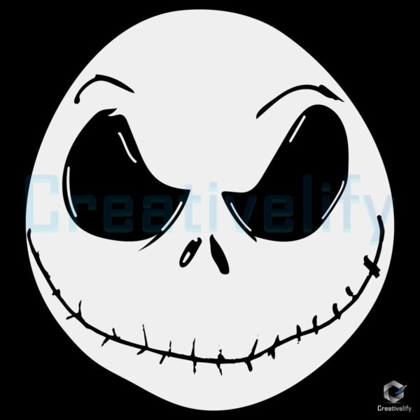 The Nightmare Before Christmas Jack Face Mineral Wash SVG