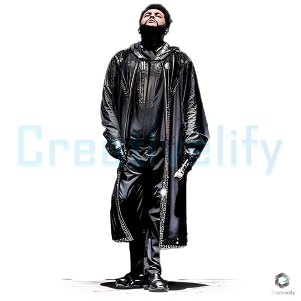 The Weeknd Retro Vintage Concert Illustration PNG