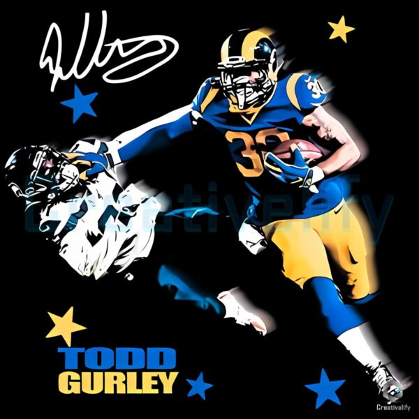 Todd Gurley Rams Nfl Running Back Vintage Bootleg Football PNG
