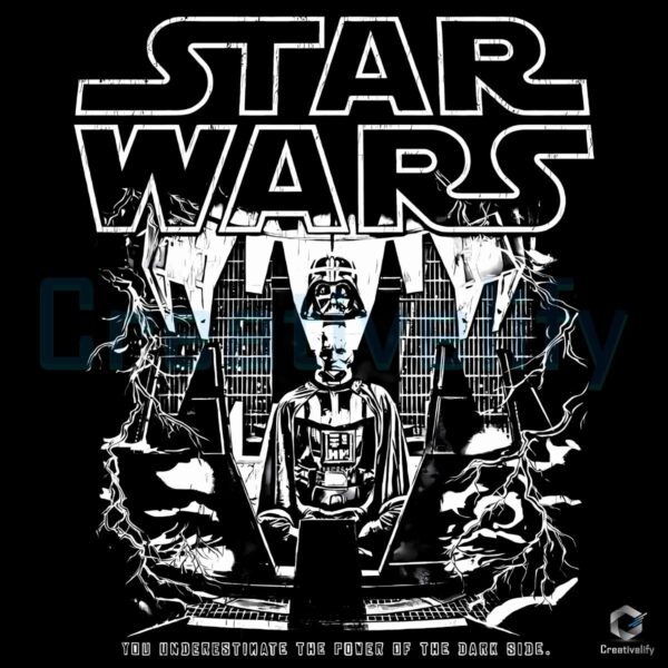 Vintage Darth Vader Star Wars Empire Strikes Back Anakin Skywalker Disney Shirt PNG