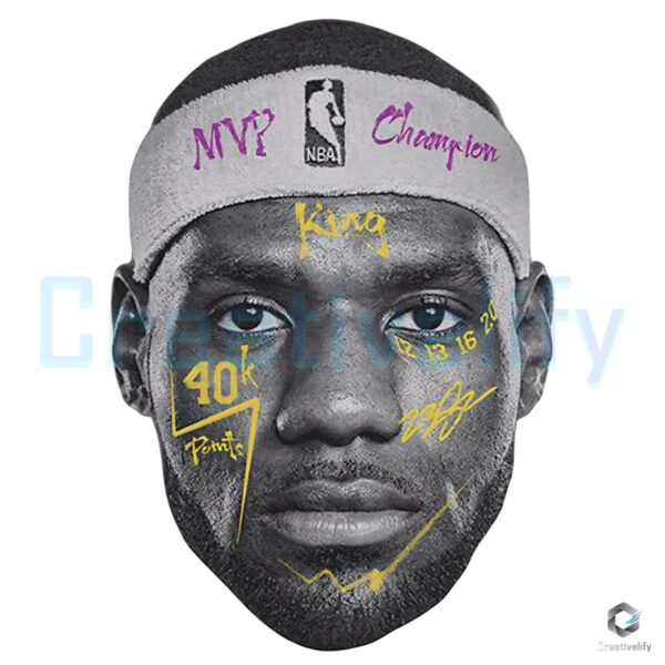 Vintage Lebron James Graffiti Style Champion PNG