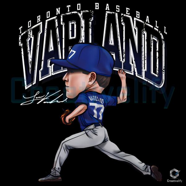 Vintage Louie Varland Toronto Baseball Cartoon Style Pitching Character PNG