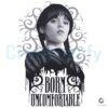 Wednesday Addams Born Uncomfortable Gothic Portrait PNG