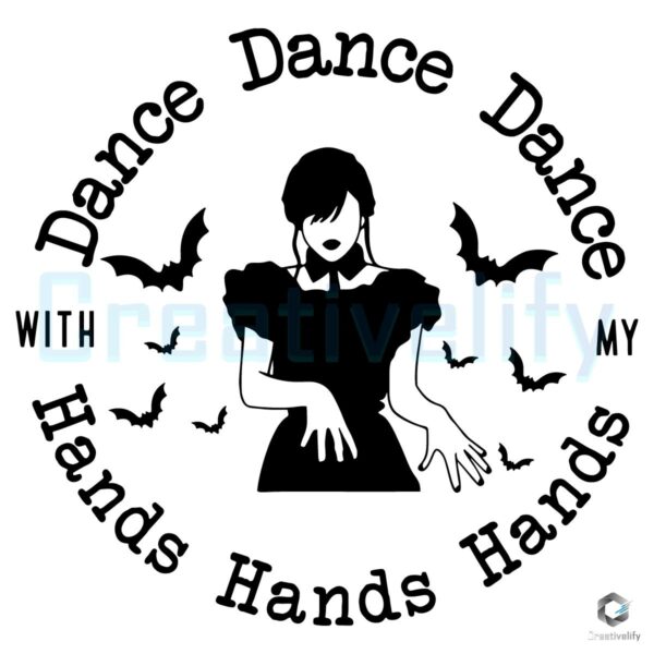 Wednesday Addams Dance Scene Gothic Dark Aesthetic Halloween SVG