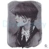 Wednesday Addams Gothic Portrait Sketch Dark Academia Halloween PNG