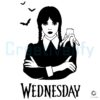 Wednesday Addams Silhouette Gothic Dark Aesthetic Spooky Halloween SVG
