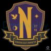 Wednesday Nevermore Academy Crest Gothic School Emblem SVG