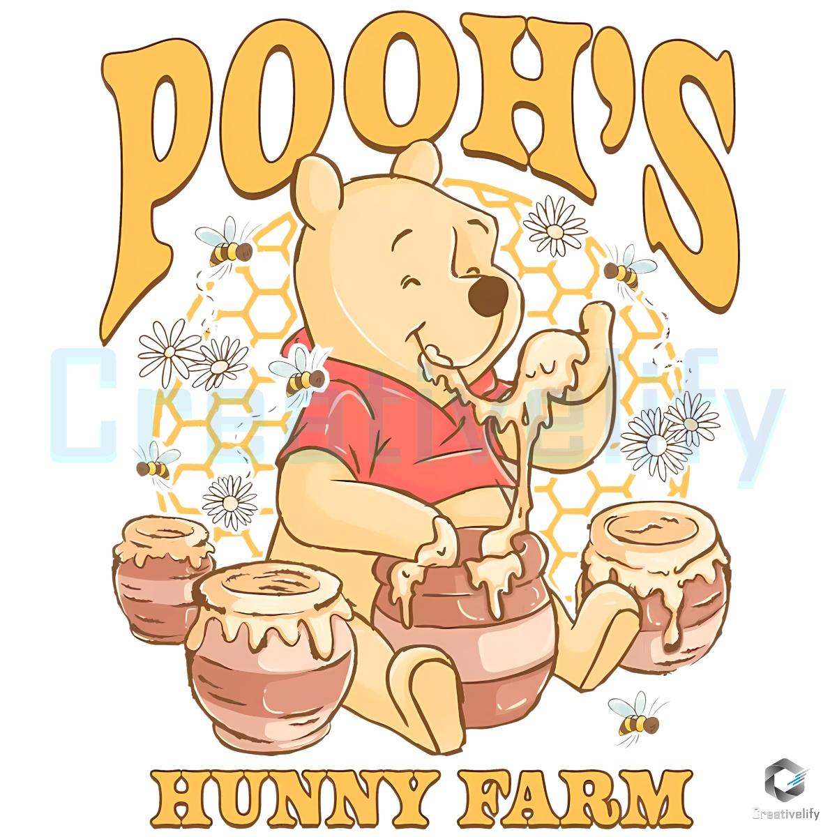 Winnie The Pooh Hunny Farm Vintage Disney PNG Winnie The Pooh Hunny Farm Vintage Disney PNG
