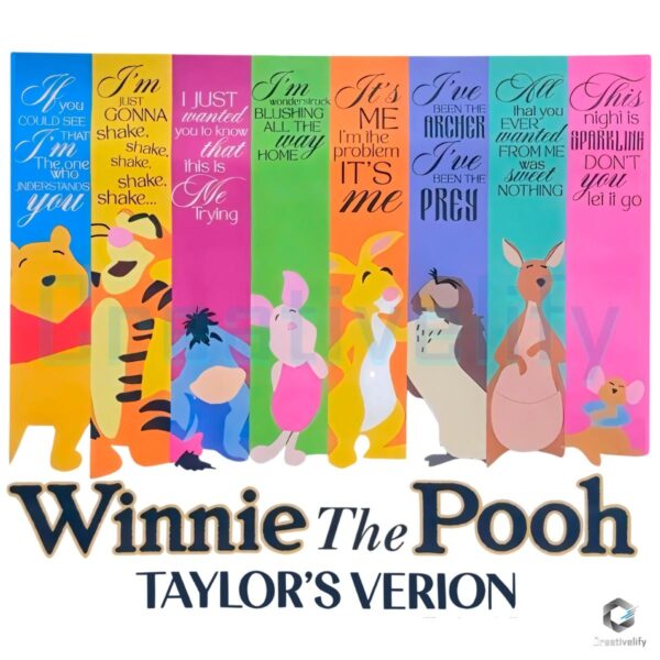 Winnie The Pooh Taylors Version Ts Lyrics Inspired PNG
