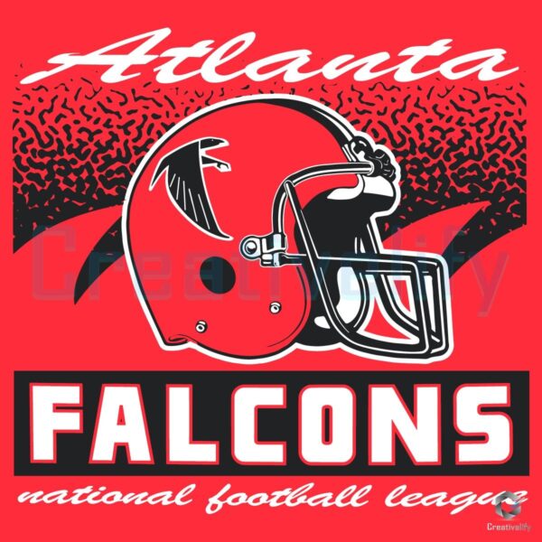 Atlanta Falcons Historic Waver Football Helmet SVG