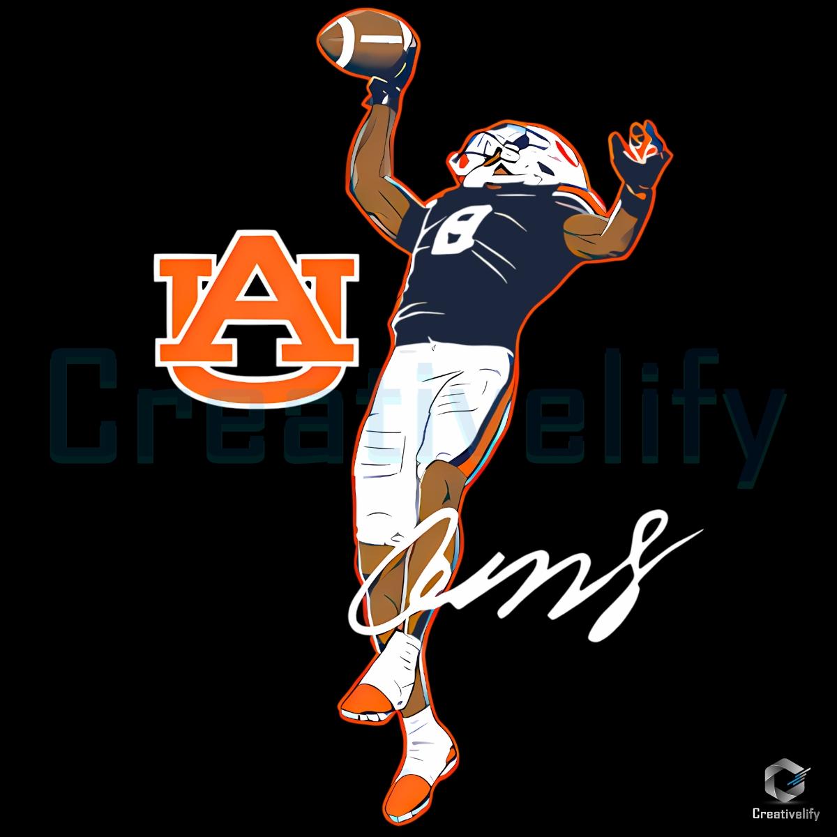 Auburn Football Cam Coleman Superstar Pose PNG Auburn Football Cam Coleman Superstar Pose PNG