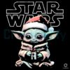 Baby Yoda Christmas Star Wars Grogu Santa Hat PNG