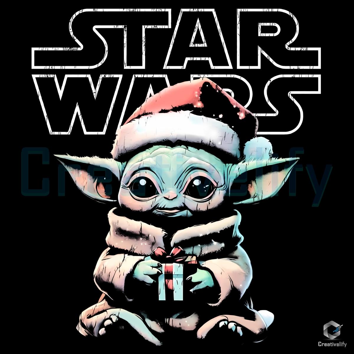 Baby Yoda Christmas Star Wars Grogu Santa Hat PNG Baby Yoda Christmas Star Wars Grogu Santa Hat PNG