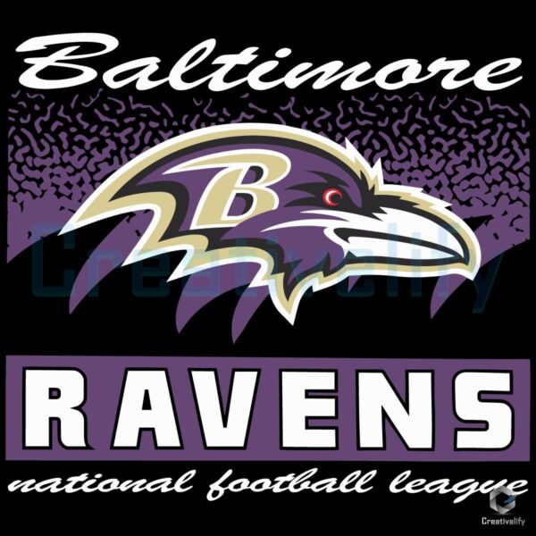 Baltimore Ravens Historic Waver Football Logo SVG