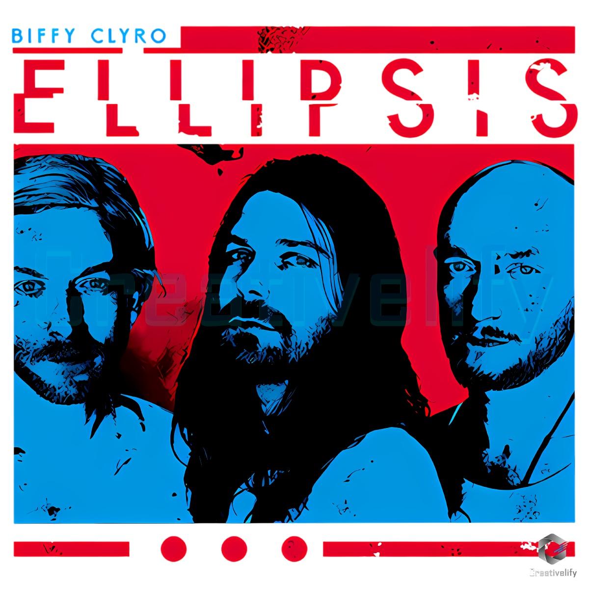 Biffy Clyro Ellipsis Album Cover Red Blue Portrait PNG Biffy Clyro Ellipsis Album Cover Red Blue Portrait PNG