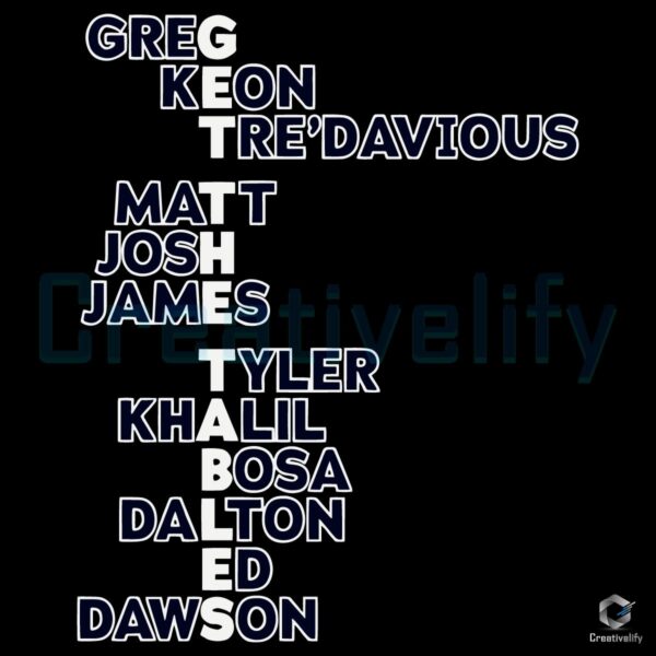 Buffalo Bills Get The Tables Player Names SVG