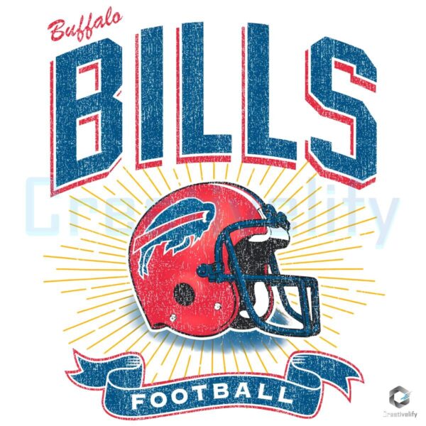 Buffalo Bills Historic Prime Football Helmet PNG