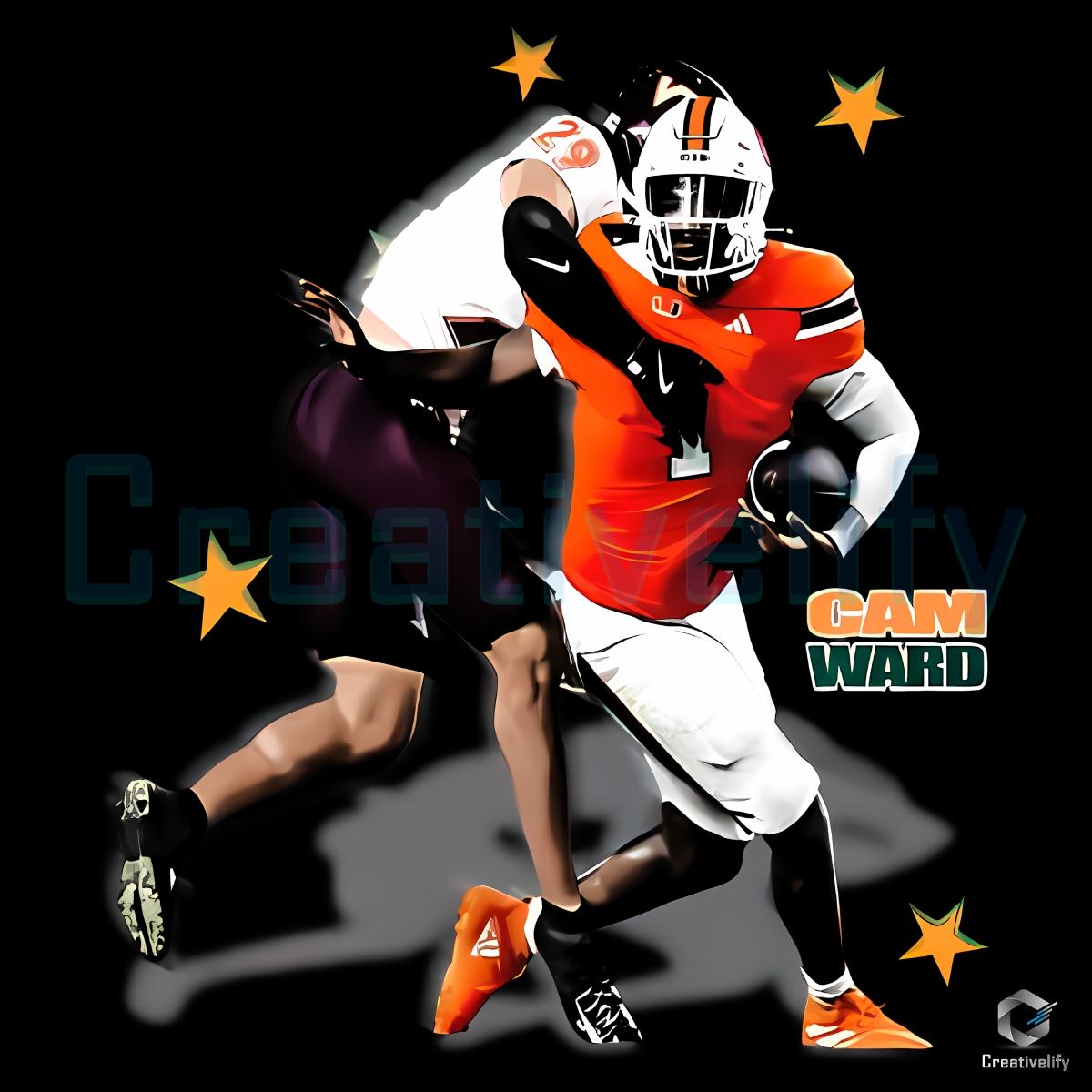 Cam Ward Miami Hurricanes College Football Quarterback PNG Cam Ward Miami Hurricanes College Football Quarterback PNG