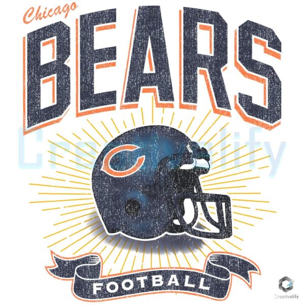 Chicago Bears Historic Prime Football Helmet PNG