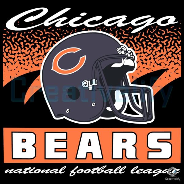 Chicago Bears Historic Waver Football Helmet SVG