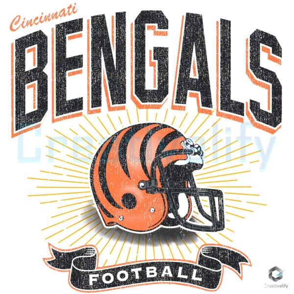 Cincinnati Bengals Historic Prime Football Helmet PNG