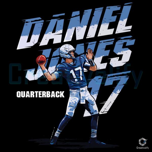 Daniel Jones Indianapolis Name Number Quarterback Football PNG
