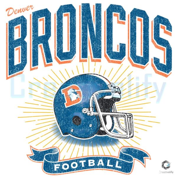 Denver Broncos Historic Prime Football Helmet PNG