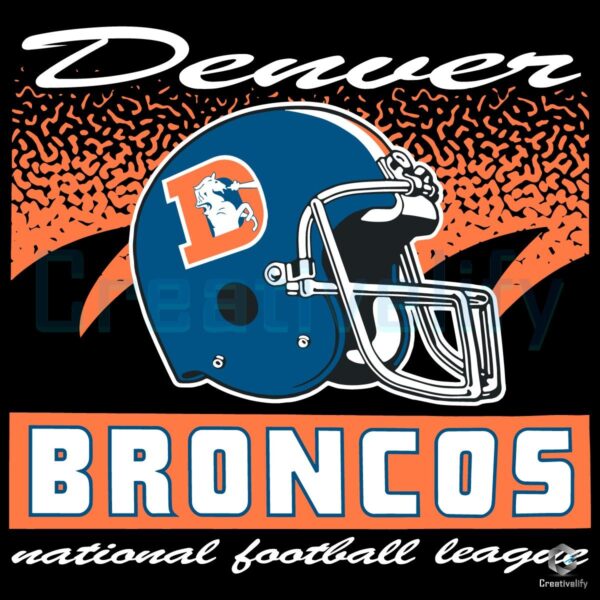 Denver Broncos Historic Waver Football Helmet SVG