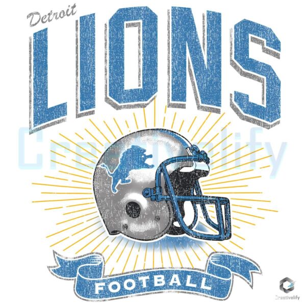 Detroit Lions Historic Prime Football Helmet PNG