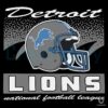 Detroit Lions Historic Waver Football Helmet SVG