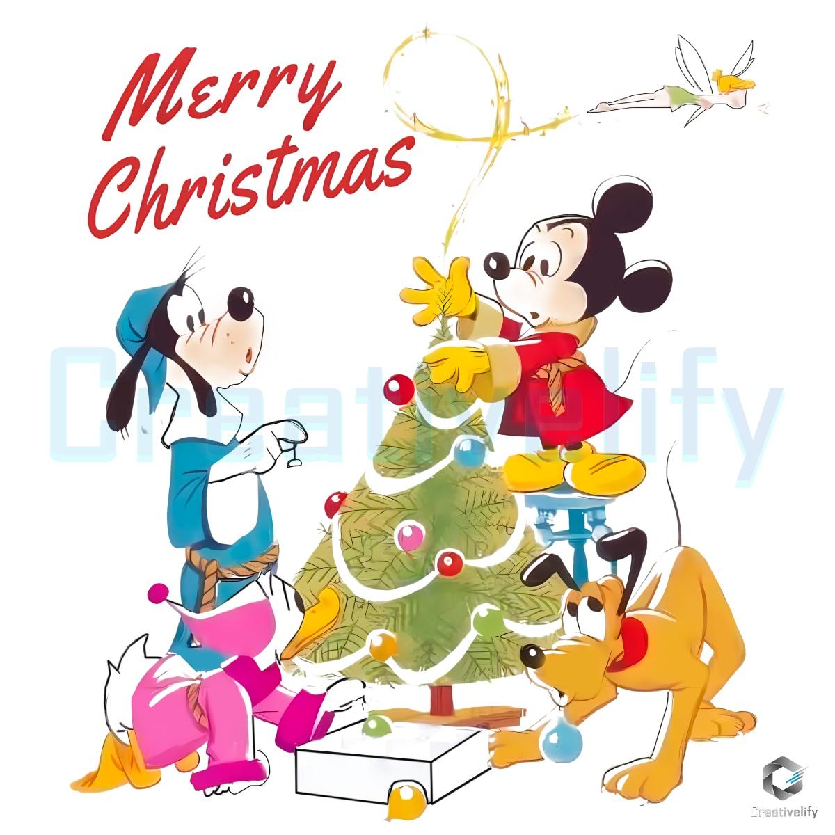 Disney Christmas Mickey And Friends Holiday Tinker Bell PNG Disney Christmas Mickey And Friends Holiday Tinker Bell PNG