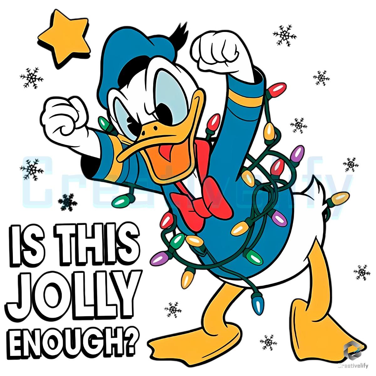 Disney Donald Duck Is This Jolly Enough Christmas Holiday PNG Disney Donald Duck Is This Jolly Enough Christmas Holiday PNG