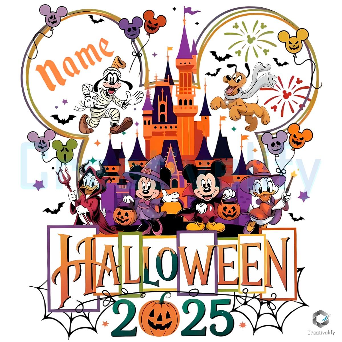 Disney Halloween 2025 Mickey And Friends Family Vacation Matching Custom PNG Disney Halloween 2025 Mickey And Friends Family Vacation Matching Custom PNG