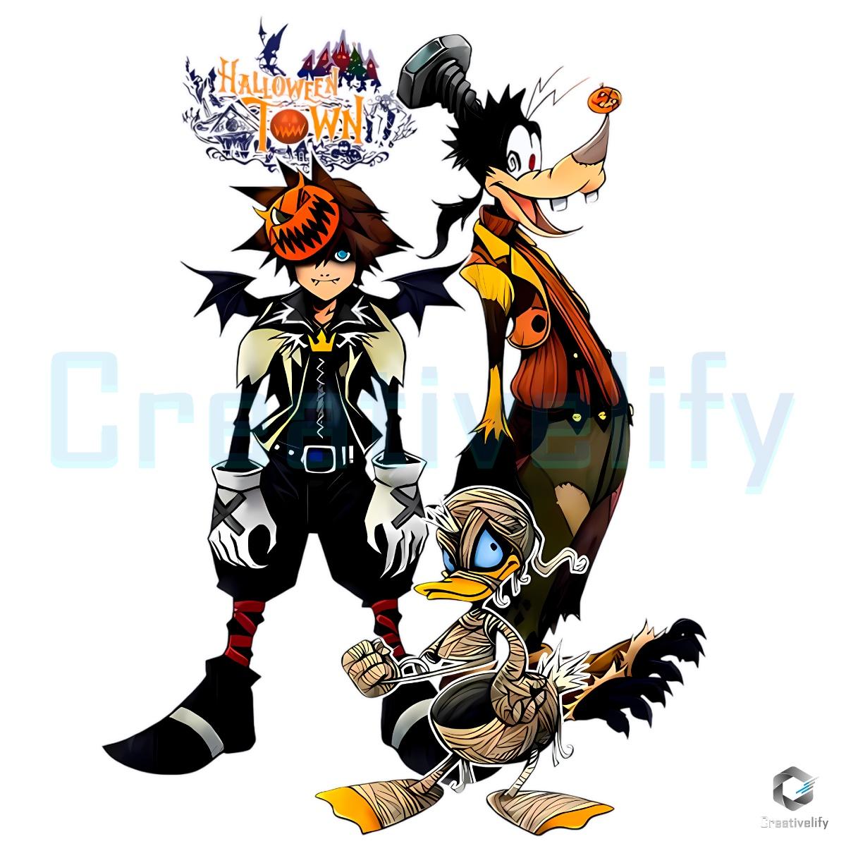 Disney Kingdom Hearts Halloween Town Donald Duck Goofy Sora Halloween PNG Disney Kingdom Hearts Halloween Town Donald Duck Goofy Sora Halloween PNG