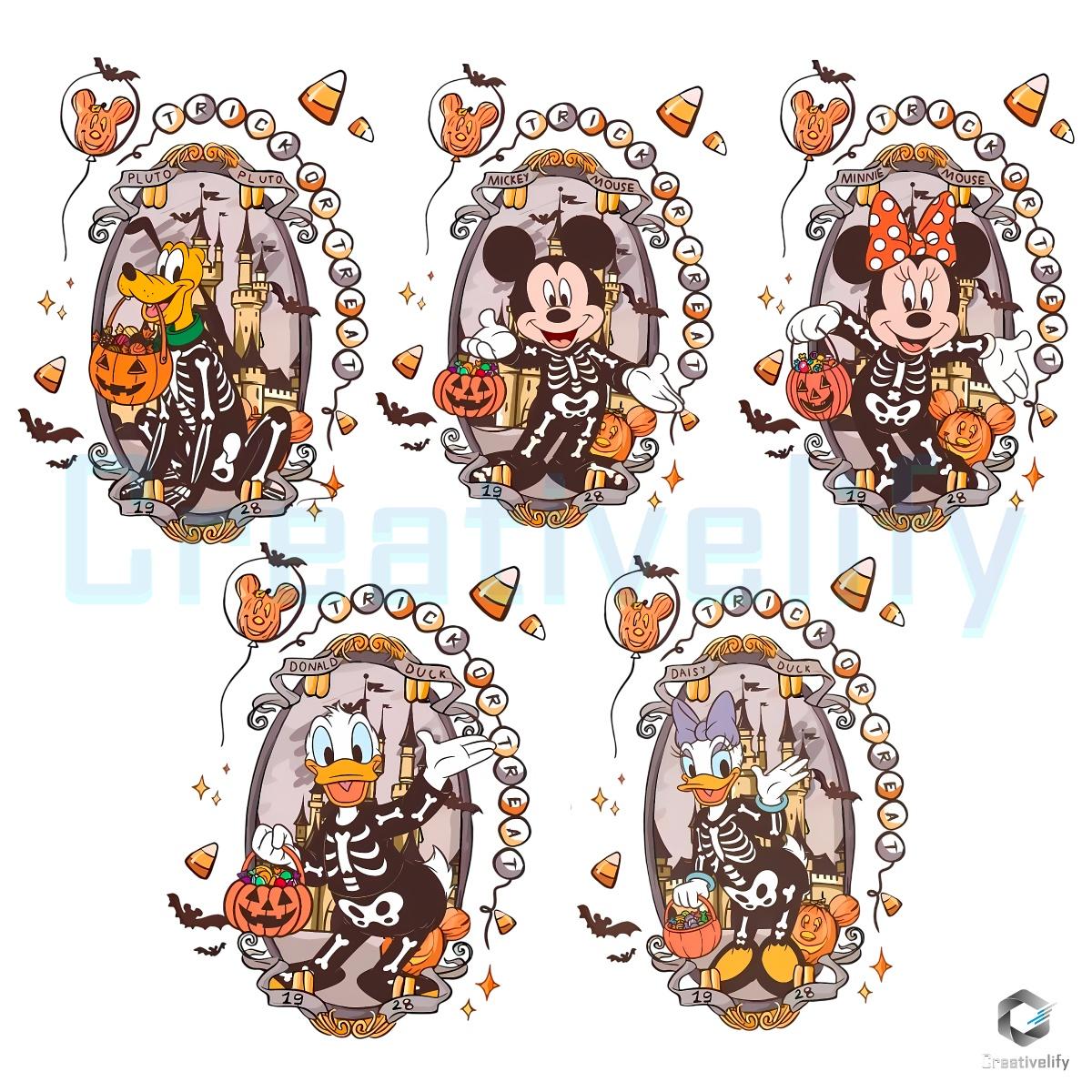 Disney Mickey And Friends Halloween Trick Or Treat Skeleton Costume Bundle PNG Disney Mickey And Friends Halloween Trick Or Treat Skeleton Costume Bundle PNG