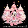 Disney Minnie Mouse Christmas Pink Tree The Most Wonderful Time Of The Year PNG