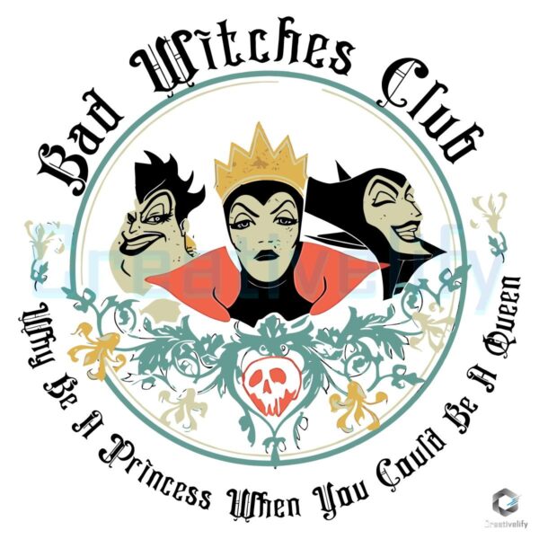 Disney Villains Bad Witches Club Ursula Maleficent Evil Queen Halloween PNG