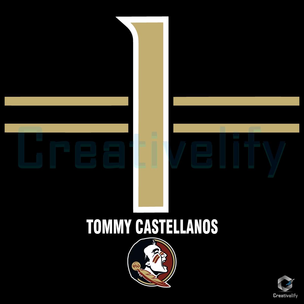 Fsu Football Tommy Castellanos 1 Stripe Florida State Seminoles SVG Fsu Football Tommy Castellanos 1 Stripe Florida State Seminoles SVG