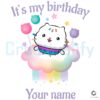 Gabbys Dollhouse The Movie Personalized Birthday Cat Cupcake PNG