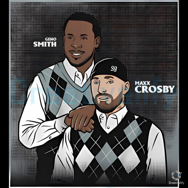 Geno Smith Maxx Crosby Family Portrait Funny Nfl PNG