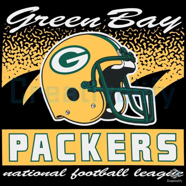 Green Bay Packers Historic Waver Football Helmet SVG