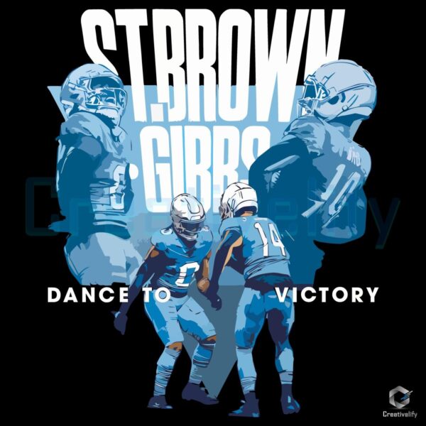 Jahmyr Gibbs And Amon Ra St Brown Detroit Victory Dance PNG