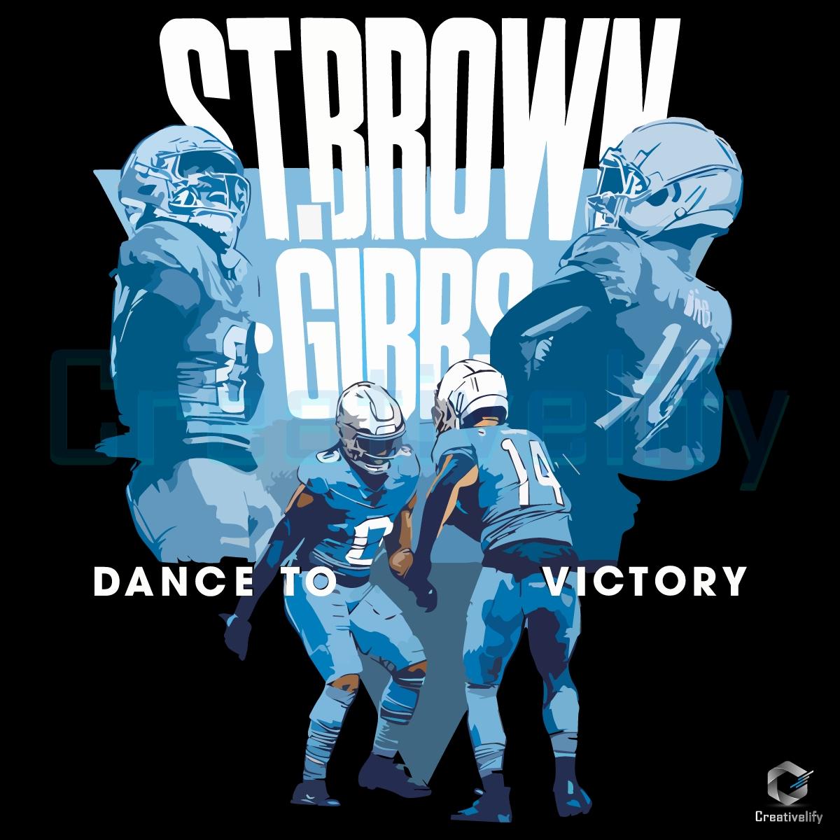 Jahmyr Gibbs And Amon Ra St Brown Detroit Victory Dance PNG Jahmyr Gibbs And Amon Ra St Brown Detroit Victory Dance PNG