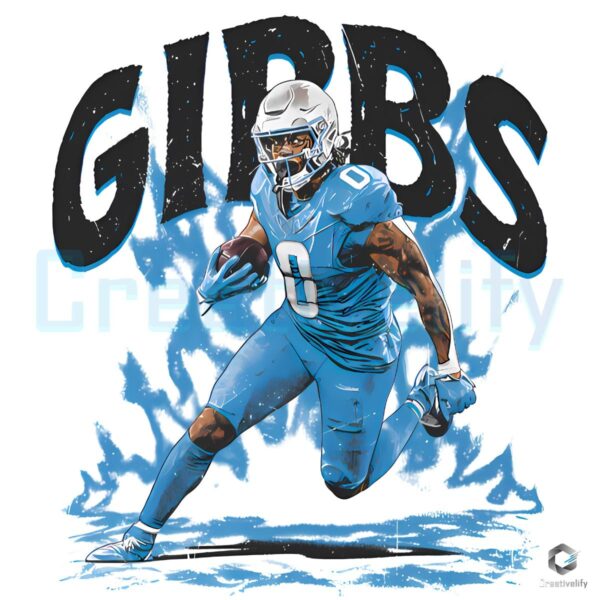 Jahmyr Gibbs Detroit Aura PNG